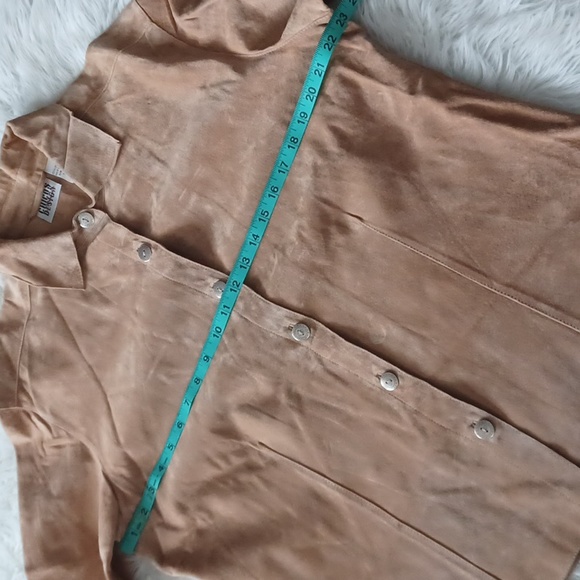 Chicos Genuine Leather Button Down - Picture 7 of 9